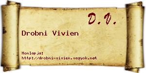 Drobni Vivien névjegykártya